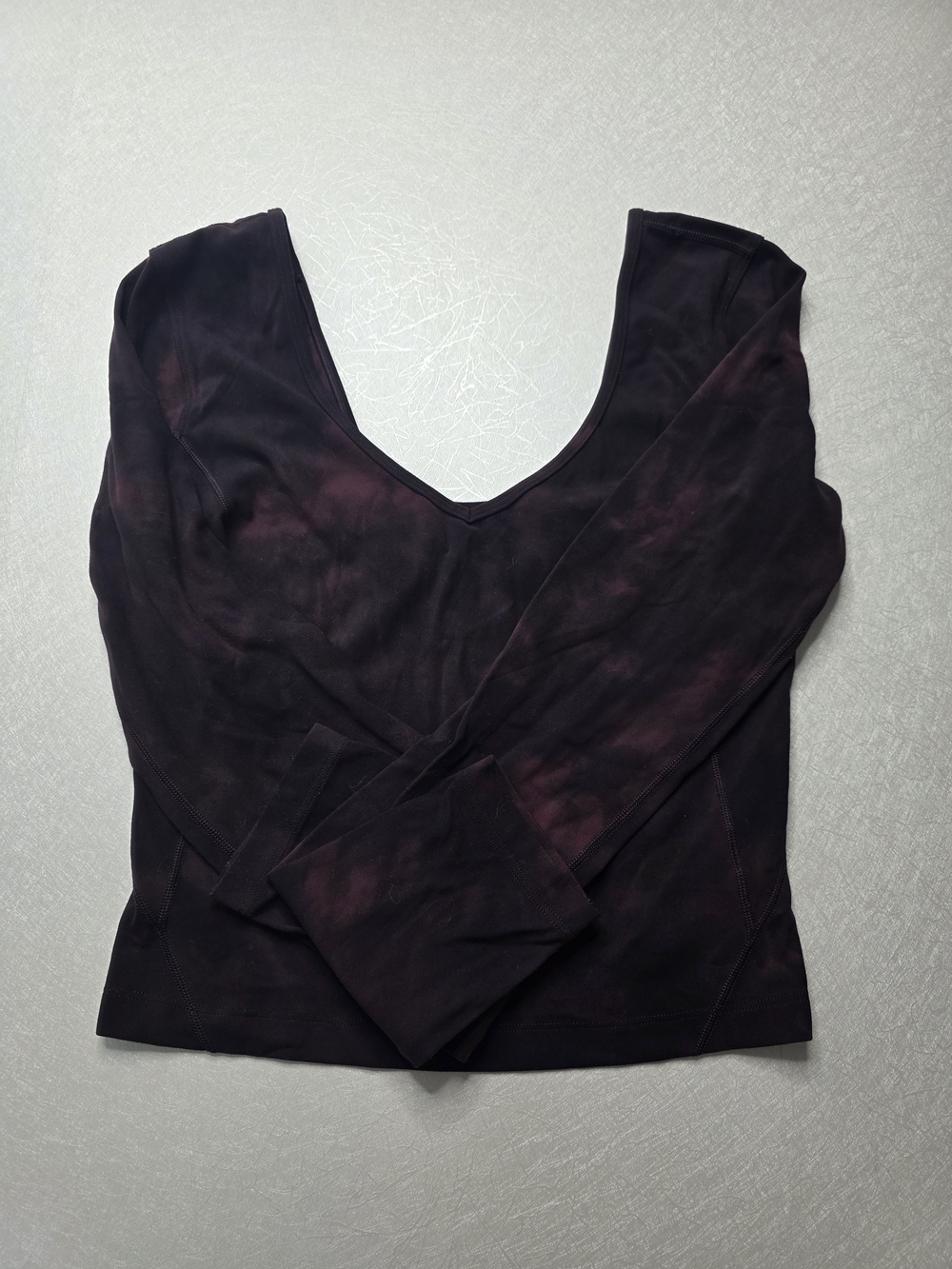 Lululemon Align Long Sleeve Shirt, Diamond Dye Cassis Black, size 4